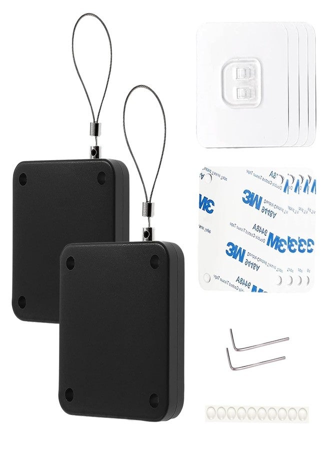 PRITASHA Punch-Free Automatic Sensor Door Closer, 2-Pack Black, ABS & Steel, Plastic Finish, Auto Door Closer for Interior, Storm, Residential & Commercial Doors - Image 1